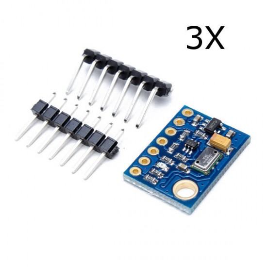3Pcs MS5611 GY-63 Atmospheric Pressure Sensor Module IIC/SPI Communication 3Pcs MS5611 GY-63 Atmospheric Pressure Sensor Module IIC/SPI Communication
