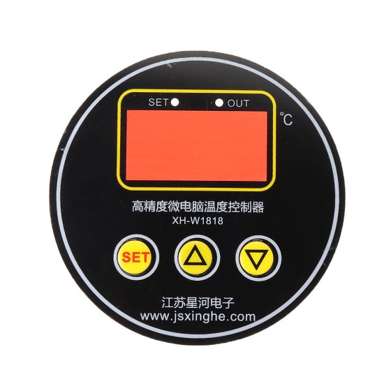 3pcs 110-220V XH-W1818 High Precision Microcomputer Temperature Controller Circular Digital Display Embedded Thermostat