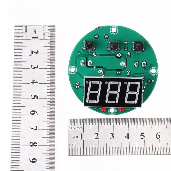 3pcs 110-220V XH-W1818 High Precision Microcomputer Temperature Controller Circular Digital Display Embedded Thermostat