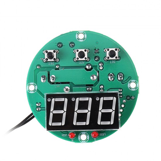 3pcs 12V XH-W1818 High Precision Microcomputer Temperature Controller Circular Digital Display Embedded Thermostat