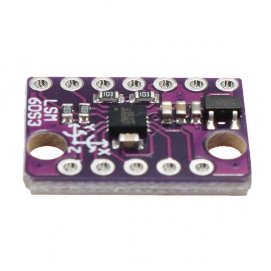 3pcs GY-LSM6DS3 1.71-5V 3 Axis Accelerometer 3 Axis Gyroscope Sensor 6 Axis Inertial Breakout Board Tilt Angle Module Embedded Temperature Sensor SPI/I2C Serial Interface Low Power Consumption