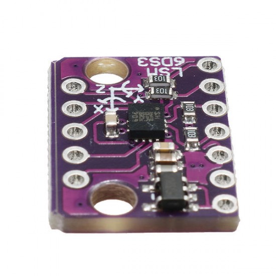 3pcs GY-LSM6DS3 1.71-5V 3 Axis Accelerometer 3 Axis Gyroscope Sensor 6 Axis Inertial Breakout Board Tilt Angle Module Embedded Temperature Sensor SPI/I2C Serial Interface Low Power Consumption