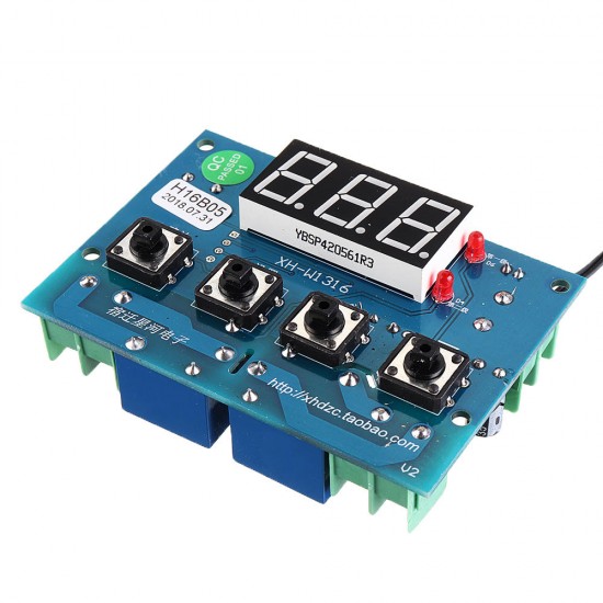 3pcs XH-W1316 Thermostat Control + Acceleration 2 Relay Temperature Controller DC12V High and Low AlController