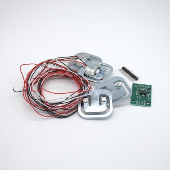 4pcs DIY 50KG Body Load Cell Weight Strain Sensor Resistance With HX711 AD Module 4pcs DIY 50KG Body Load Cell Weight Strain Sensor Resistance With HX711 AD Module