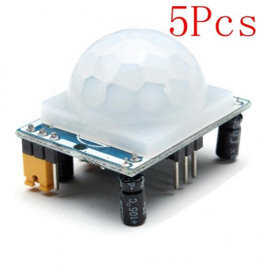 5Pcs HC-SR501 Human Infrared Sensor Module Including Lens 5Pcs HC-SR501 Human Infrared Sensor Module Including Lens
