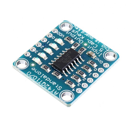 5pcs AT42QT1070 5-Pad 5 Key Capacitive Touch Screen Sensor Module Board DC 1.8 to 5.5V Power For Standalone Mode