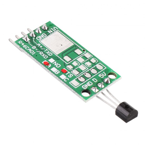 5pcs DS18B20 5V RS485 Com UART Temperature Acquisition Sensor Module Modbus RTU PC PLC MCU Digital Thermometer