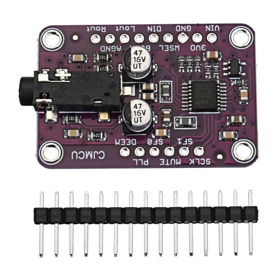 -1334 UDA1334A I2S Audio Stereo Decoder Module Board 3.3V - 5V for Arduino - products that work with official Arduino boards