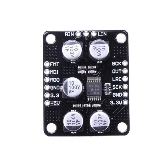 -1808 PCM1808 Single-ended Input 99dB SNR Stereo ADC Module Analog Input Decoder 24bit Amplifier Board -1808 PCM1808 Single-ended Input 99dB SNR Stereo ADC Module Analog Input Decoder 24bit Amplifier Board