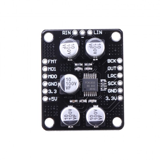 -1808 PCM1808 Single-ended Input 99dB SNR Stereo ADC Module Analog Input Decoder 24bit Amplifier Board