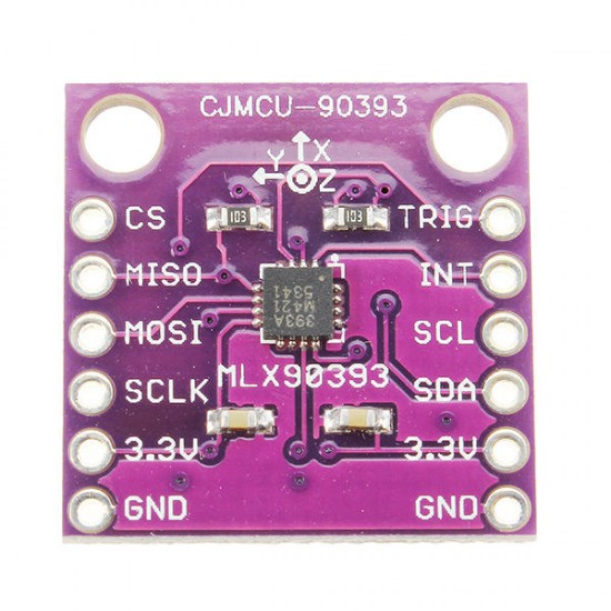 -90393 MLX90393 Digital 3D Hall Sensor Displacement Angle Rotate 3D Position -90393 MLX90393 Digital 3D Hall Sensor Displacement Angle Rotate 3D Position