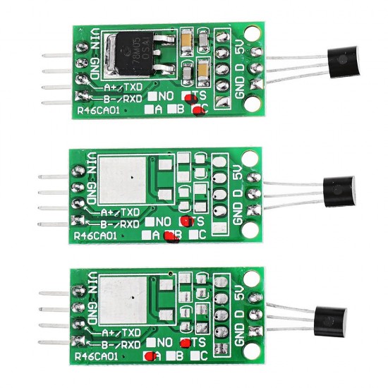 DS18B20 5V /12V RS485 / TTL Com UART Temperature Acquisition Sensor Module Modbus RTU PC PLC MCU Digital Thermometer DS18B20 5V /12V RS485 / TTL Com UART Temperature Acquisition Sensor Module Modbus RTU PC PLC MCU Digital Thermometer