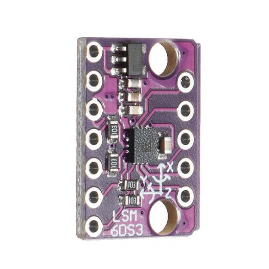 GY-LSM6DS3 1.71-5V 3 Axis Accelerometer 3 Axis Gyroscope Sensor 6 Axis Inertial Breakout Board Tilt Angle Module Embedded Temperature Sensor SPI/I2C Serial Interface Low Power Consumption
