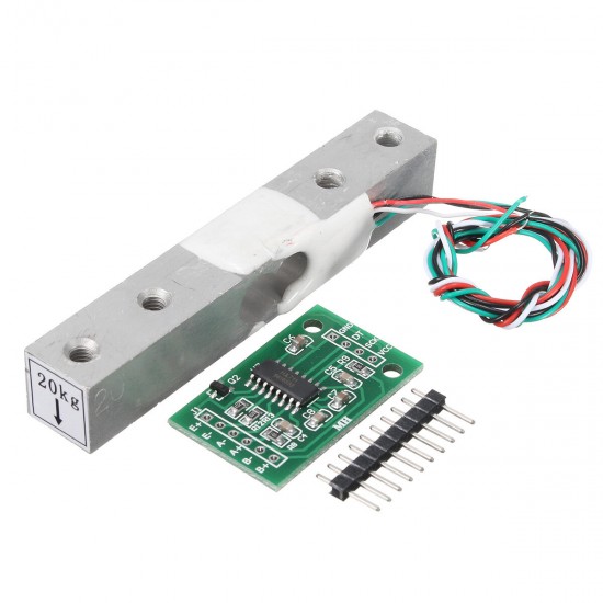 HX711 Module + 20kg Aluminum Alloy Scale Weighing Sensor Load Cell Kit HX711 Module + 20kg Aluminum Alloy Scale Weighing Sensor Load Cell Kit