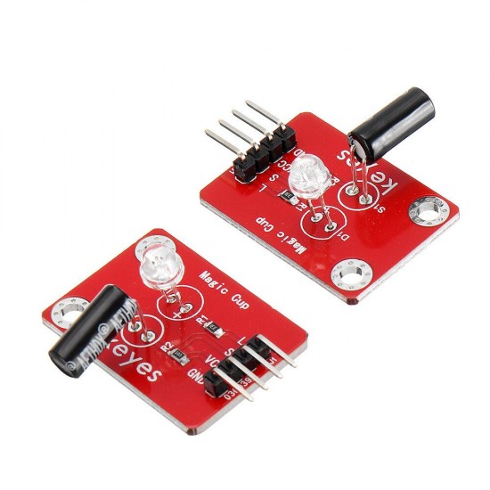 2Pcs Magic Light Cup Sensor Modules(pad hole) with Pin Header Digital Signal