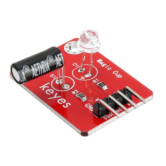 2Pcs Magic Light Cup Sensor Modules(pad hole) with Pin Header Digital Signal