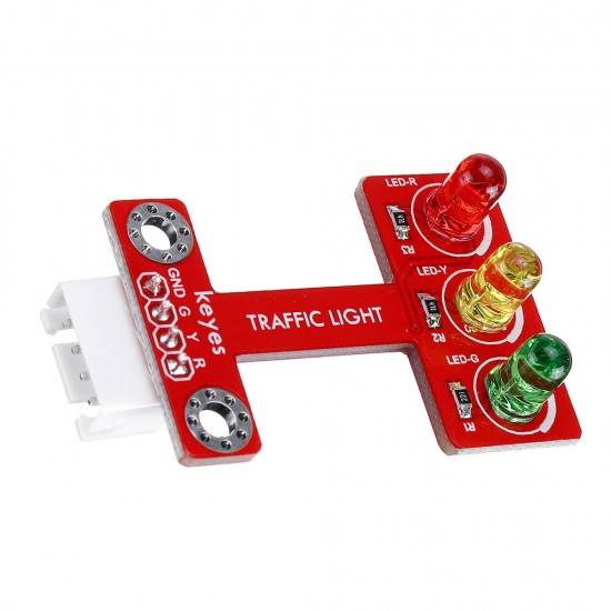 LED Emitting Traffic Light Module(pad hole) Anti-reverse Plug White Terminal