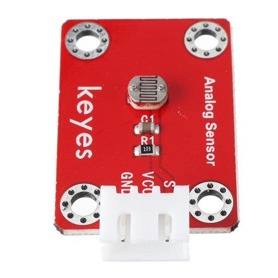 Light Sensitive Resistance Sensor (pad hole) Anti-reverse Plug White Terminal Analog Signal