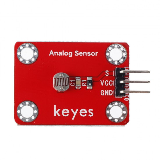 Light Sensitive Resistance Sensor (pad hole) with Pin Header Analog Signal