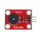 Passive Buzzer Module (pad hole) with Pin Header Wave Frequency 2KHz