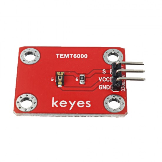 TEMT6000 Light Sensor(Pad hole) Analog Signal Module with Pin Header Version TEMT6000 Light Sensor(Pad hole) Analog Signal Module with Pin Header Version