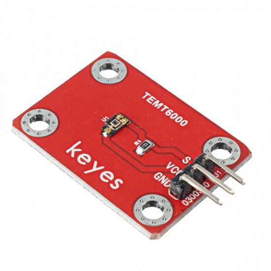 TEMT6000 Light Sensor(Pad hole) Analog Signal Module with Pin Header Version TEMT6000 Light Sensor(Pad hole) Analog Signal Module with Pin Header Version