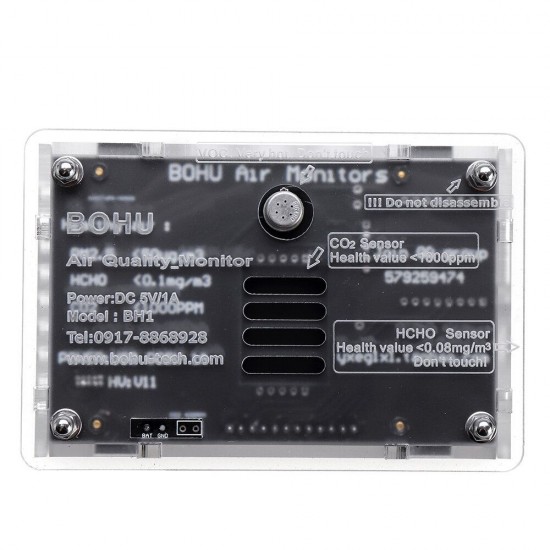 PM2.5 TVOC CO2 HCHO AQI Haze Formaldehyde Detector Air Monitor Temperature and Humidity with TF Card Support WIFI Function PM2.5 TVOC CO2 HCHO AQI Haze Formaldehyde Detector Air Monitor Temperature and Humidity with TF Card Support WIFI Function