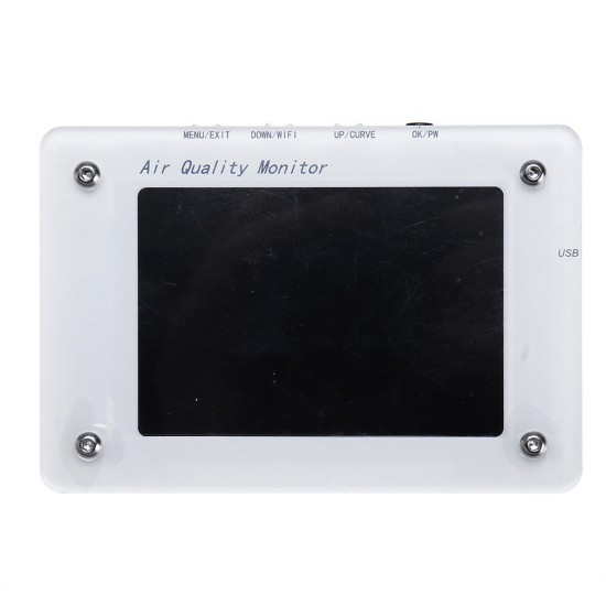 PM2.5 TVOC CO2 HCHO AQI Haze Formaldehyde Detector Air Monitor Temperature and Humidity with TF Card Support WIFI Function PM2.5 TVOC CO2 HCHO AQI Haze Formaldehyde Detector Air Monitor Temperature and Humidity with TF Card Support WIFI Function