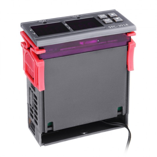 STC-3018 12V / 24V / 220V Digital Temperature Controller C/F Thermostat Relay 10A Heating/Cooling Thermoregulator with Dual LED Display STC-3018 12V / 24V / 220V Digital Temperature Controller C/F Thermostat Relay 10A Heating/Cooling Thermoregulator with Dual LED Display