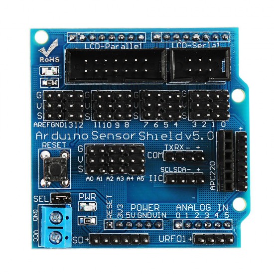 Sensor Shield V5.0 Sensor Expansion Board for Arduino - products that work with official Arduino boards