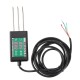 Soil Monitor Temperature and Humidity Sensor with Digital Display Temperature -30°to 70°and Humidity 0-24% Meter with Probe DC 6-12V