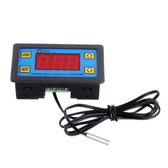 W1308H LED Microcomputer Digital Display Temperature Controller Adjustable Thermostat Intelligent Time Controller 12V / 24V / 220V