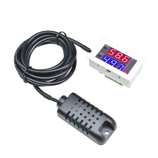 W2026C DC 24V 10A Digital Hygrometer Humidity Meter with Red/Blue LED Display Hygrometer Adjustable Humidity Controller Sensor Switch W2026C DC 24V 10A Digital Hygrometer Humidity Meter with Red/Blue LED Display Hygrometer Adjustable Humidity Controller Sensor Switch