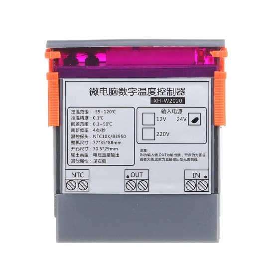 XH-W2020 Digital Display Intelligent Temperature Controller Cold and WSwitching Constant Temperature 0.1 Thermostat XH-W2020 Digital Display Intelligent Temperature Controller Cold and WSwitching Constant Temperature 0.1 Thermostat