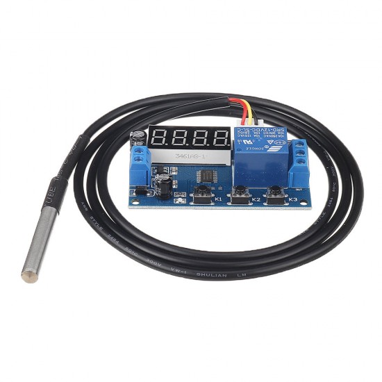 YYW-1 5V/12V/24V DS18B20 Temperature Sensor Switch Temperature Detection Relay Switch Controller Module