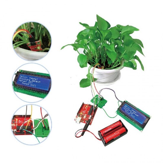 Soil Sensor(Pad hole) Analog Signal with Pin Header Module Board