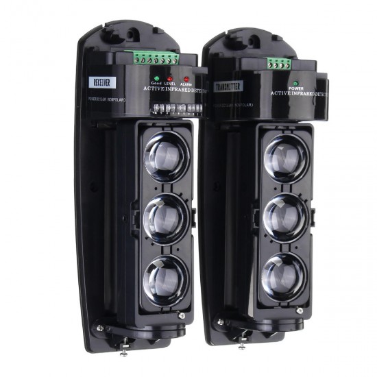 250M Alarm Triple Beam Photoelectric Infrared LED Detector Home Garden Security System Transmiter + Receiver
