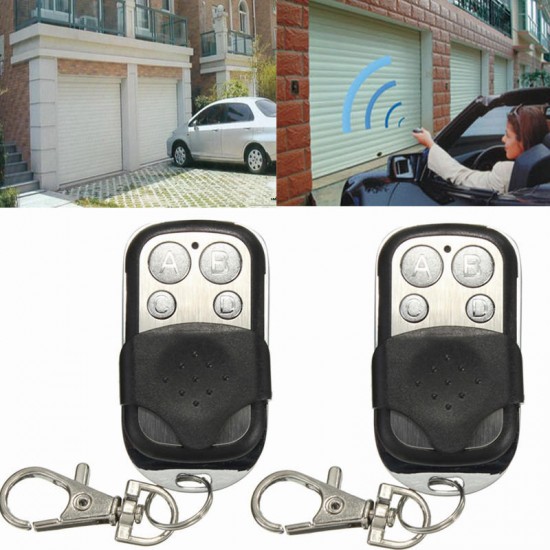 2pcs 433mhz Electric Cloning Universal Gate Door Remote Control Fob Key Fob