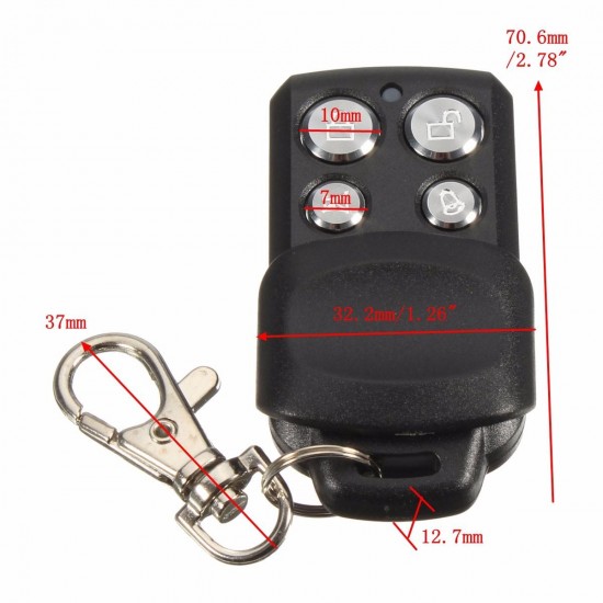 4 Button 433MHz Gate Key Remote Control For HE60 HE60R HE60ANZ HE4331