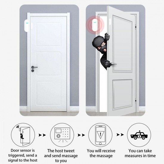 433MHz Door Magnetic Sensor for Alarm System Home Entry Safety Security