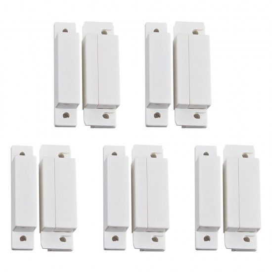 5Pcs/Lot Wired Door Window Magnetic Sensor Switch for PTSN GSM Wired Alarm System Door Detector