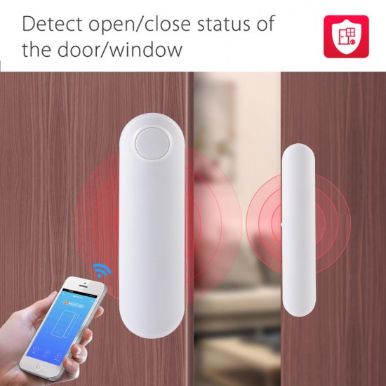 Tuya Smart WiFi Door Window Sensor Detector Wireless Alarm Home Security APP Works with Alexa Google Home