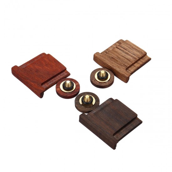 Wooden Shutter Button with Hot Shoe Cover for Fuji X Series Buttons