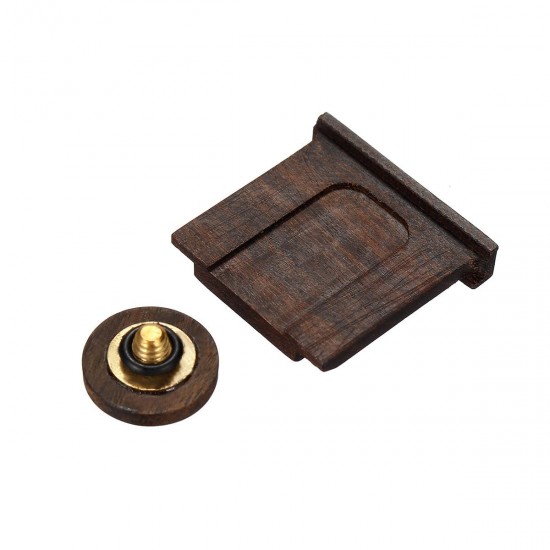 Wooden Shutter Button with Hot Shoe Cover for Fuji X Series Buttons