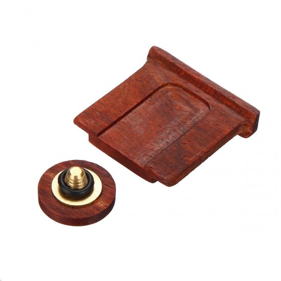 Wooden Shutter Button with Hot Shoe Cover for Fuji X Series Buttons