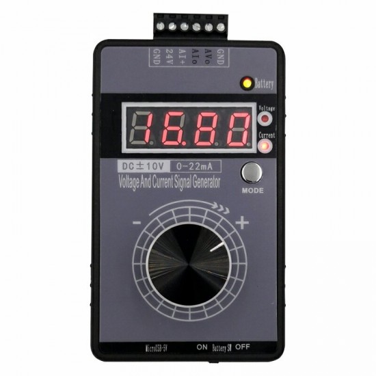 4-20mA 0-10V 0-5V Signal Generator High Precision Handheld Adjustable Voltage Current Simulator Sink Source for Transmitter