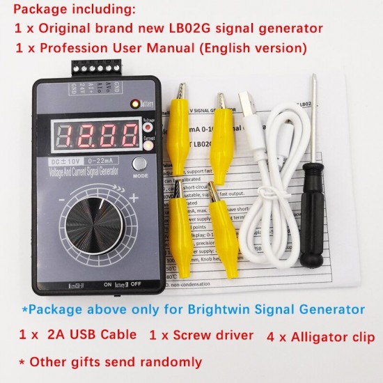 4-20mA 0-10V 0-5V Signal Generator High Precision Handheld Adjustable Voltage Current Simulator Sink Source for Transmitter