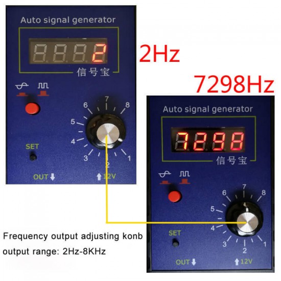 Automobile Vehicle Signal Simulator Generator Car Hall Sensor and Crankshaft Position Sensor Signal Tester Meter 2Hz to 8KHz