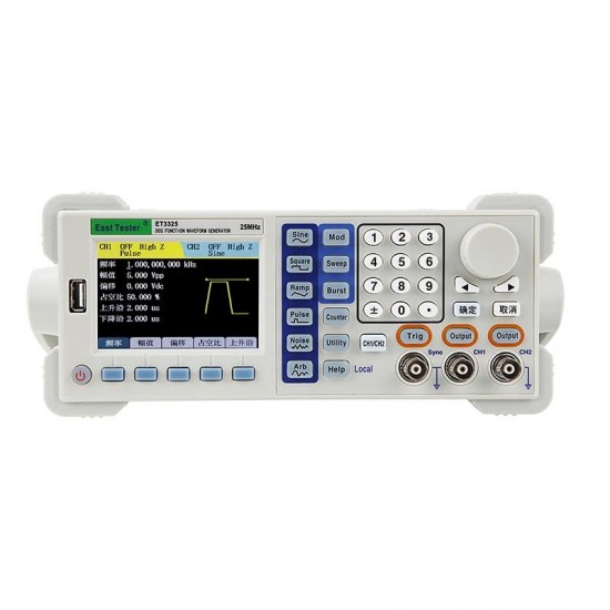 ET3325 Dual Channel Function Signal Generator Arbitrary Waveform Generator 25MHz