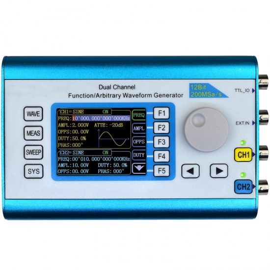 FY2300 20MHz Arbitrary Waveform Dual Channel High Frequency Signal Generator 200MSa/s 100MHz Frequency Meter DDS